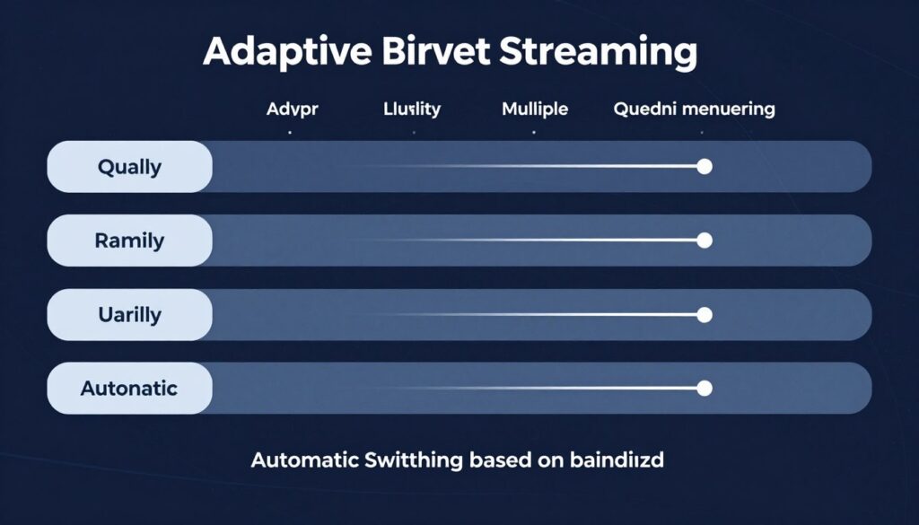 Adaptive bitrate streaming quality levels diagram