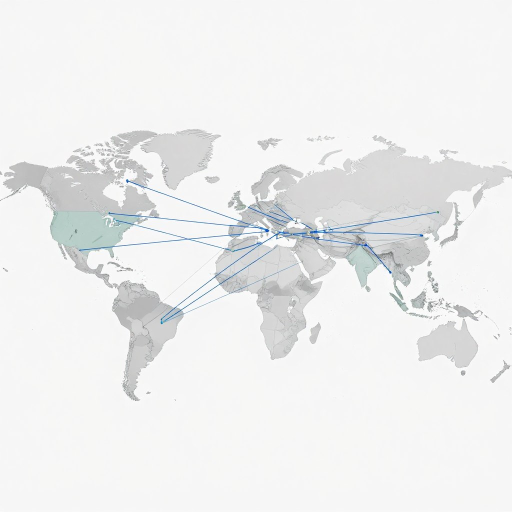 CDN network map showing global distribution