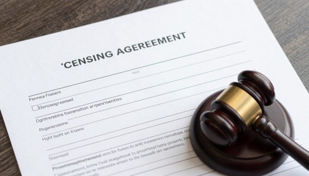 Content licensing agreement documents