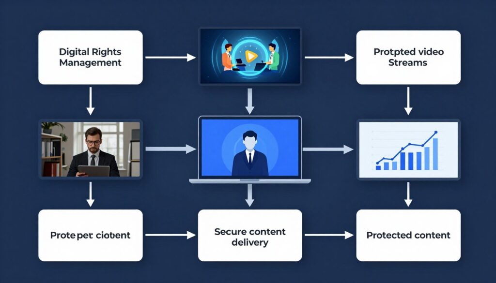 DRM and content protection technology illustration