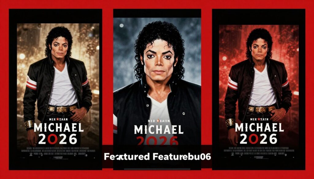 Featured movies section with spotlight on Michael Jackson 2026