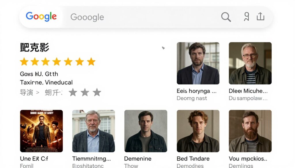 Search result showing rich snippet with movie information