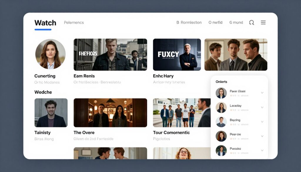 User interface showing personalized movie recommendations